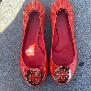 Orange Tory Burch flats